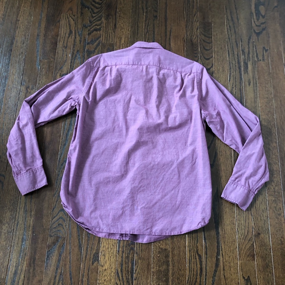 J. Crew Men’s M 100% Cotton Maroon Long-Sleeved Button-Down Casual Shirt - EUC! - Picture 8 of 9